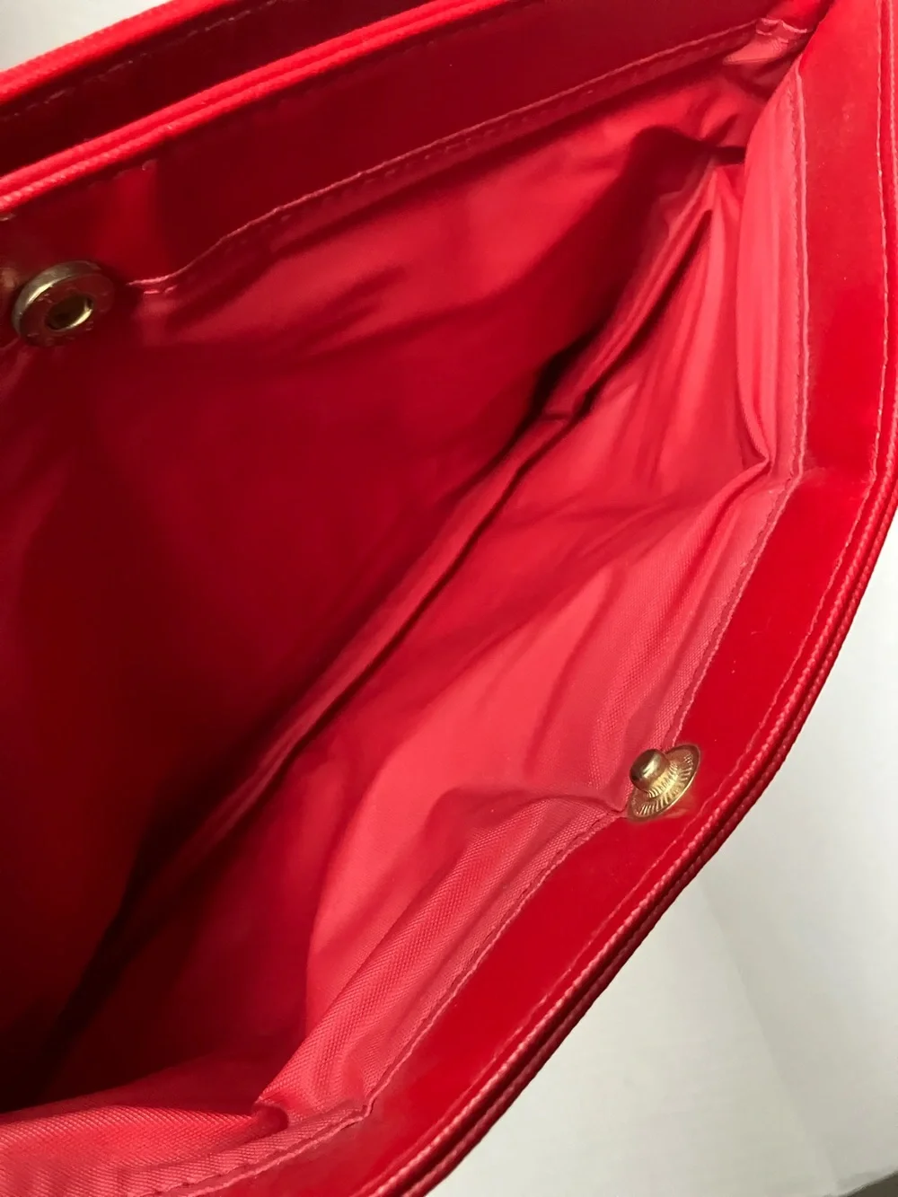Vintage MCI 1980’s Red Women's Wristlet Clutch 8x13‎ Inches Punk Art Deco Disco
